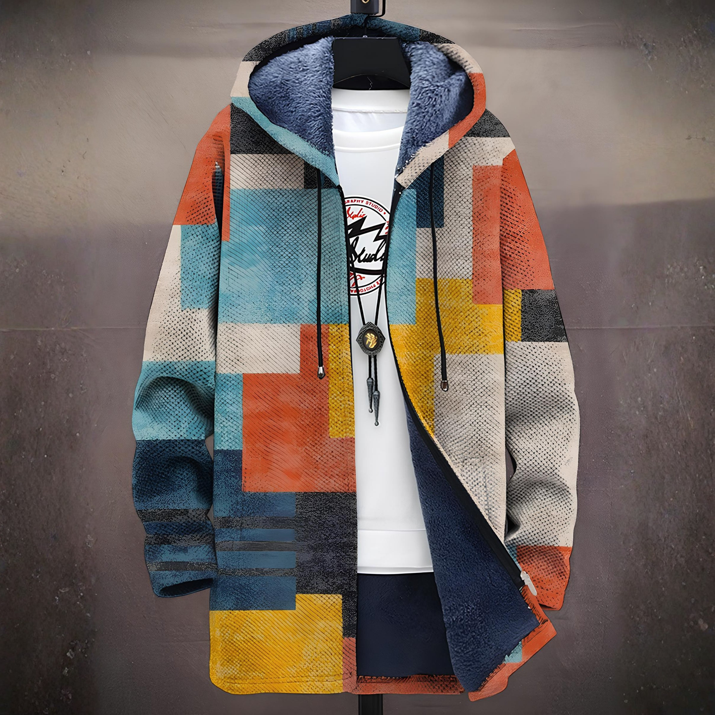 Stilværk™ | Veste à capuche de luxe inspirée de l'art avec fermeture éclair