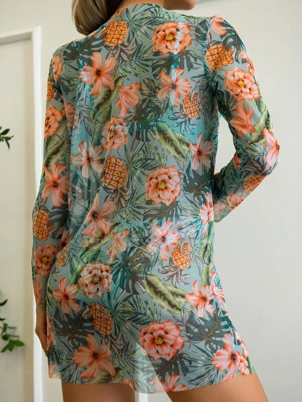 Stilværk™ | Ensemble de Bikini Tropical 3 Pièces avec Kimono