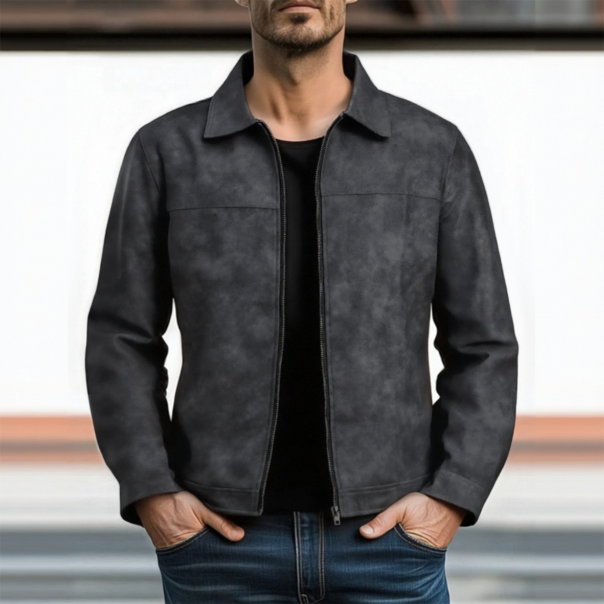 Stilværk™ | Veste en Cuir à Fermeture Éclair Classique