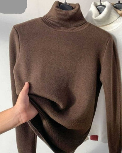 Topfitters™ | Turtle Neck Wintertrui Dames Elegante Dikke Warme Vrouwelijke Gebreide Trui Losse Basis Breiwerk