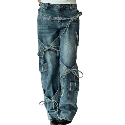 Stilværk™ | Jeans in Denim Utility con Dettaglio a Nodo