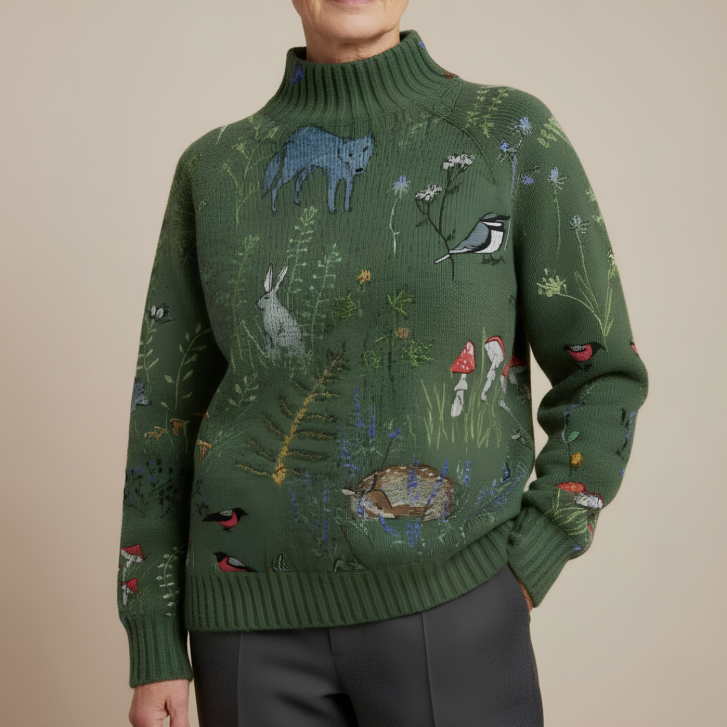 Stilværk™ | Pull enchanteur à motif forestier inspiré par la nature