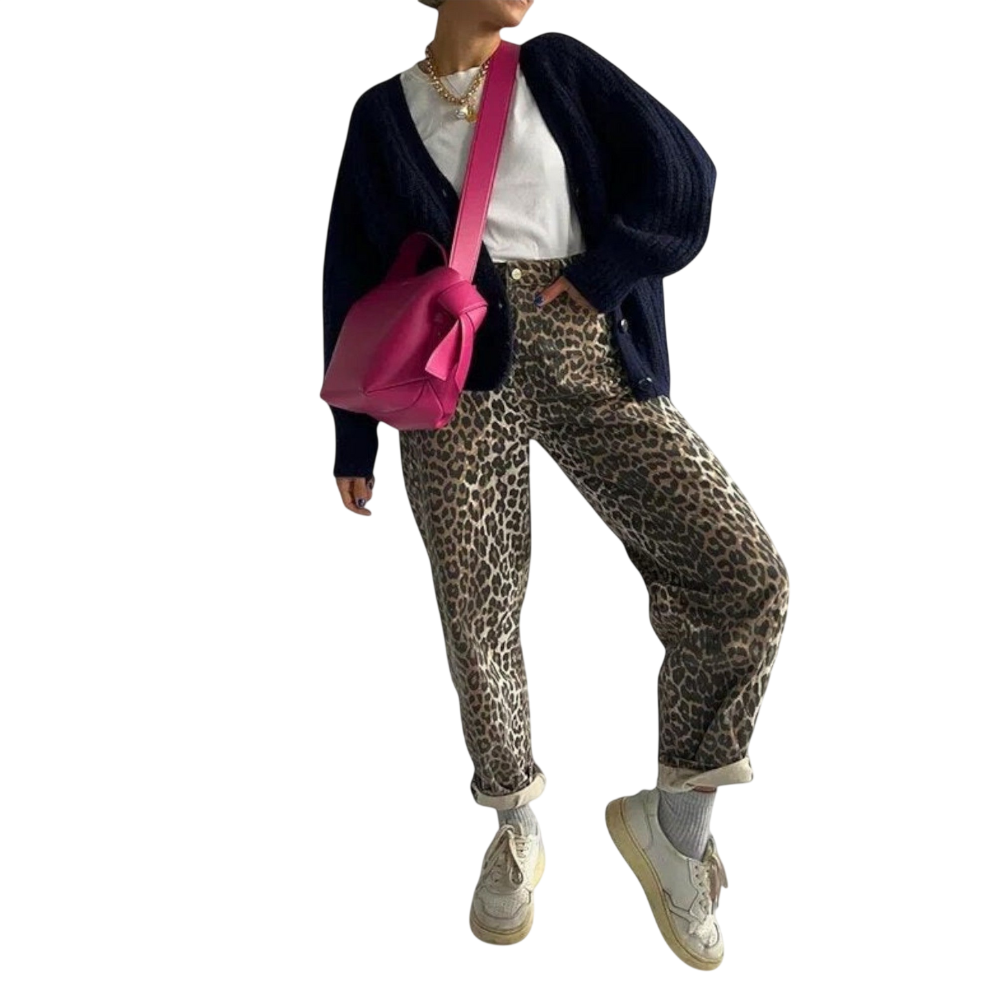 Stilværk™ | Jeans Vintage con Stampa Leopardata