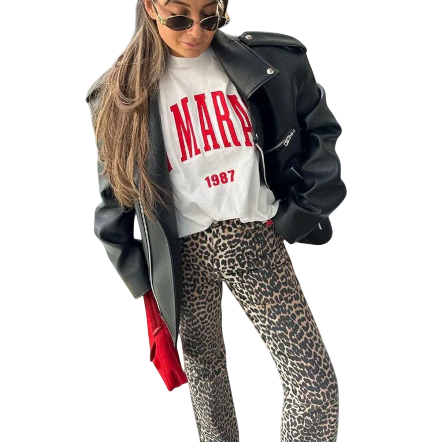 Stilværk™ | Jeans Vintage con Stampa Leopardata