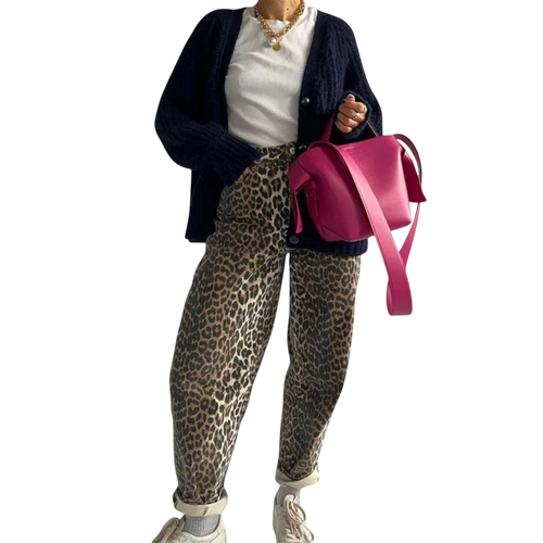 Stilværk™ | Jeans Vintage con Stampa Leopardata