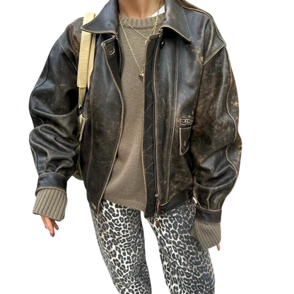 Stilværk™ | Jeans Vintage con Stampa Leopardata