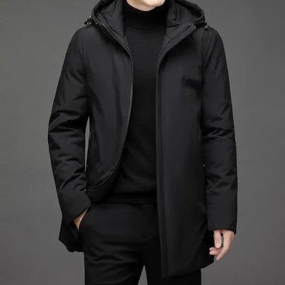 Stilværk™ | Manteau long d'hiver avec capuche pour homme
