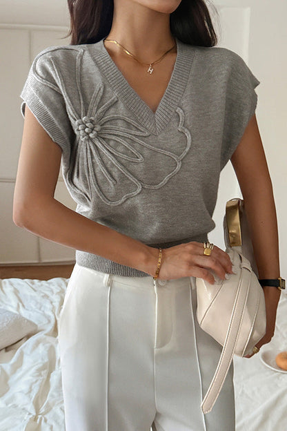 Stilværk™ | Gilet en tricot ample à col en V confortable