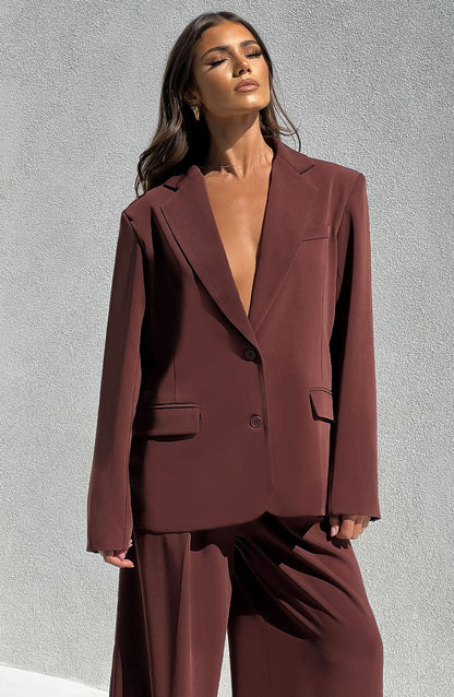 Topfitters™ | Noa Oversized Kostuumvestje - Bruin