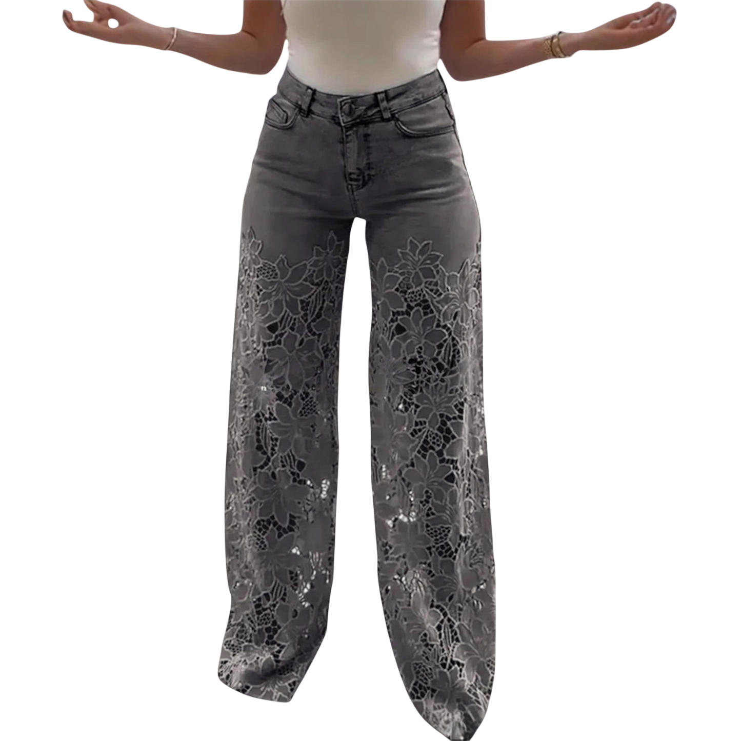 Stilværk™ | Jeans Trendy in Pizzo Patchwork