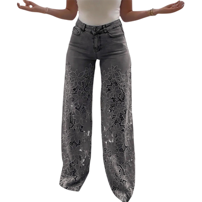 Stilværk™ | Jeans Trendy in Pizzo Patchwork