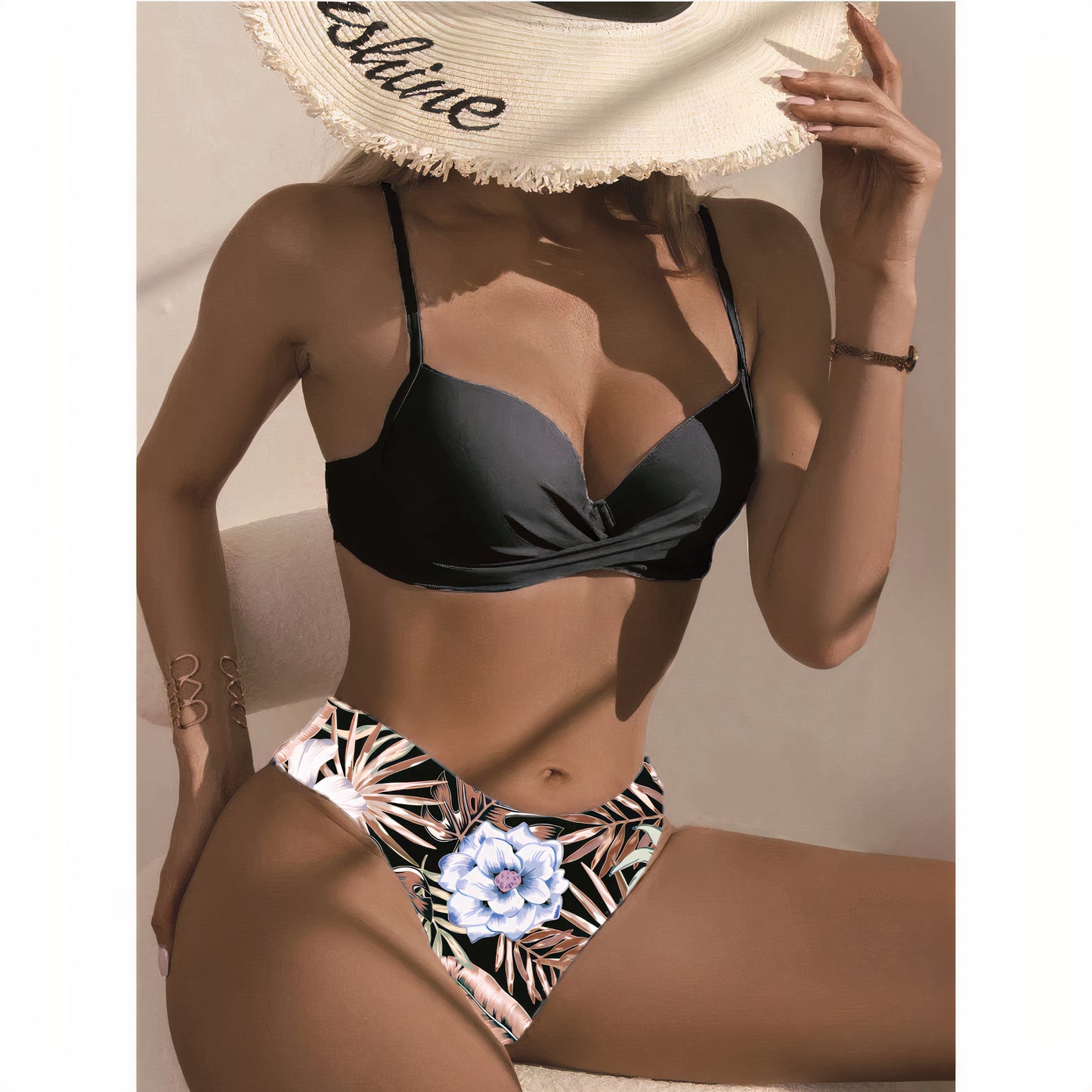 Stilværk™ | Ensemble de Bikini Tropical 3 Pièces avec Kimono